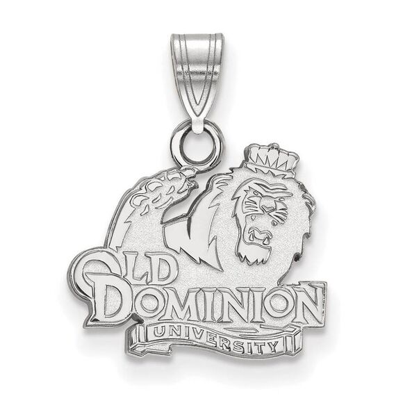 14k White Gold Old Dominion U. Small Logo Pendant - Picture 1 of 3